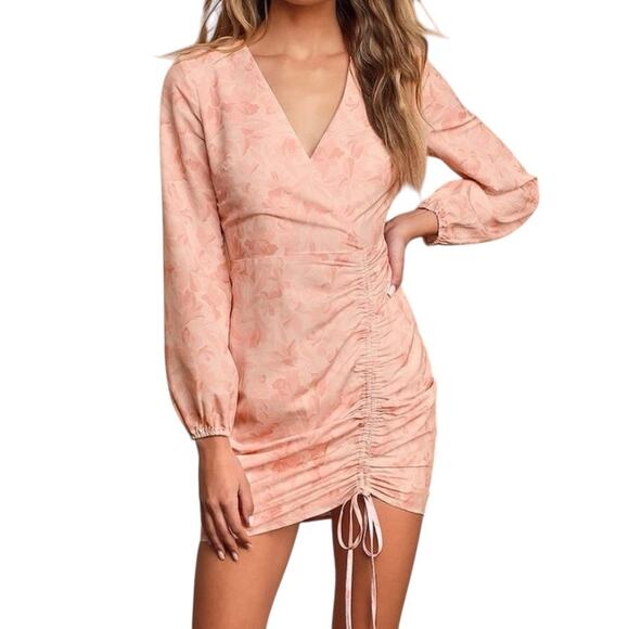 Sage the Label Athena Light Pink Floral Mini Dress Women’s Size Small NWT - Picture 3 of 11